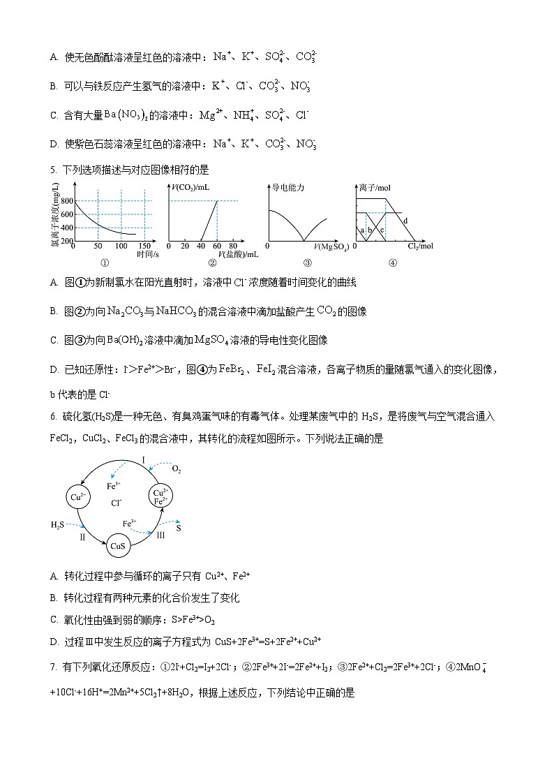 湖南省衡阳市衡阳县2025-2026学年高一上学期1月期末考试 化学试题(原卷版)第2页