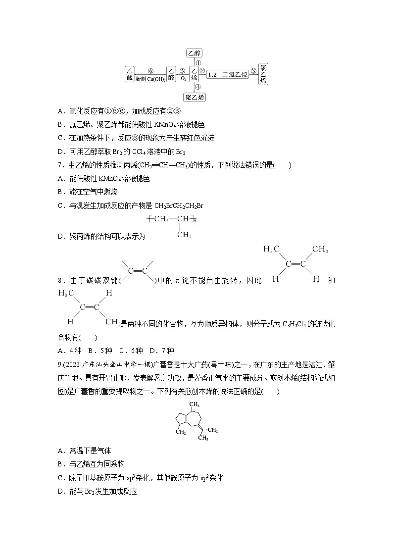 2026高三化学(人教版)一轮复习试题 第十三章 第62练 烃 化石燃料(含答案)第2页