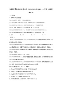 【化学】江西省景德镇市乐平中学2024-2025学年高一上学期1月期末试题（学生版+解析版）