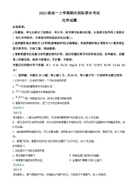 山东省日照市2023-2024学年高一上学期期末校级联合考试化学试题 含解析