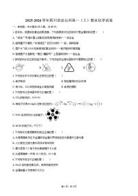 2025-2026学年四川省凉山州高一（上）期末化学试卷（含答案）