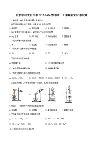 北京市中关村中学2025-2026学年高一上学期期末化学试题（含答案）