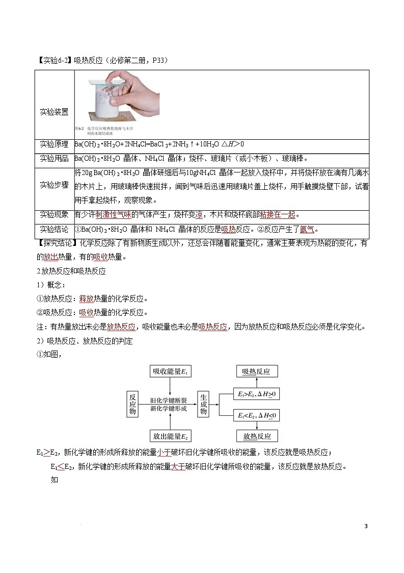 人教版2019化学必修第二册6.1.1 《化学反应与热能》(解析版)第3页