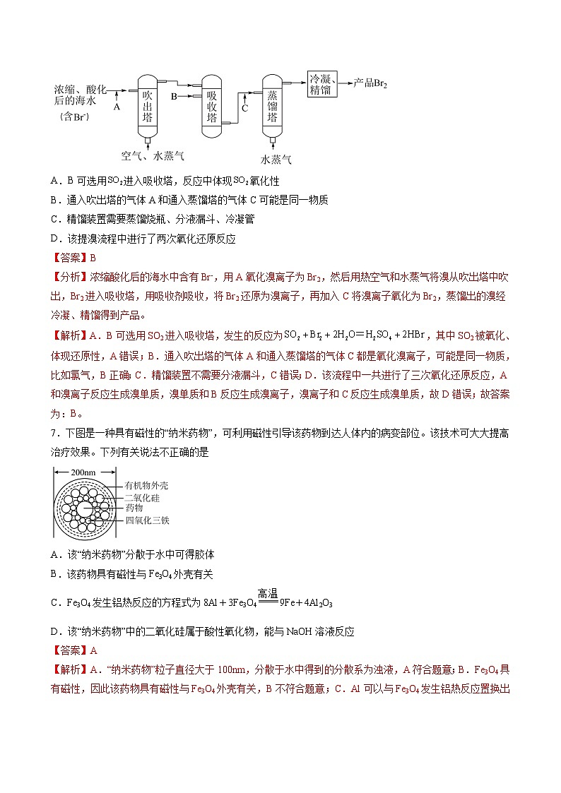 人教版2019化学必修第二册第八章 《化学和可持续发展》(单元测试)(解析版)第3页