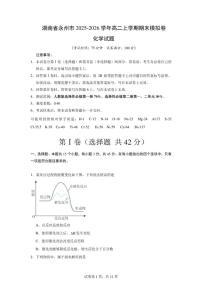 湖南省永州市2025-2026学年高二上学期期末卷化学试题（含答案）