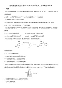 2024-2025学年河北省沧州市盐山中学高二下学期期中考试化学试卷(学生版)