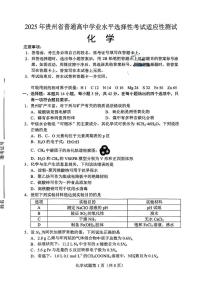 贵州2025年4月高三年级下学期适应性考试化学试卷（含答案）