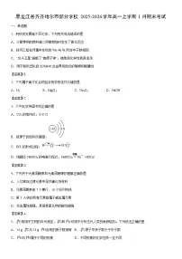 2025-2026学年黑龙江省齐齐哈尔市部分学校高一上学期1月期末考试化学试卷