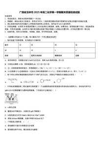 广西省玉林市2025年高二化学第一学期期末质量检测试题（含答案）