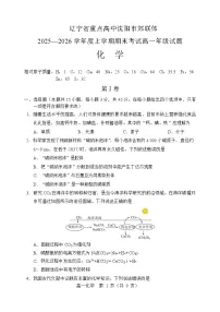 辽宁省重点高中沈阳市郊联体2025-2026学年高一上学期期末化学试卷（含答案）