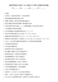 重庆市西南大学附中2025届高三下学期二诊模拟考试化学试卷（学生版）