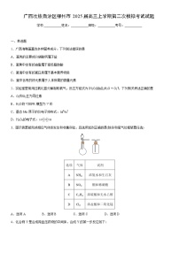 广西壮族自治区柳州市2025届高三上学期第二次模拟考试化学试卷（学生版）