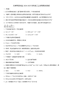 2024-2025学年天津市部分区高二上学期期末测试化学试卷(学生版)