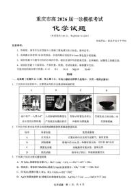 重庆市育才中学校2026届高三上学期1月一诊模拟考试化学（含答案）试卷