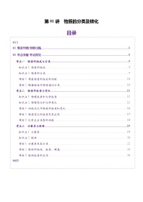 高考化学一轮-物质的分类及转化（讲义）（原卷版）