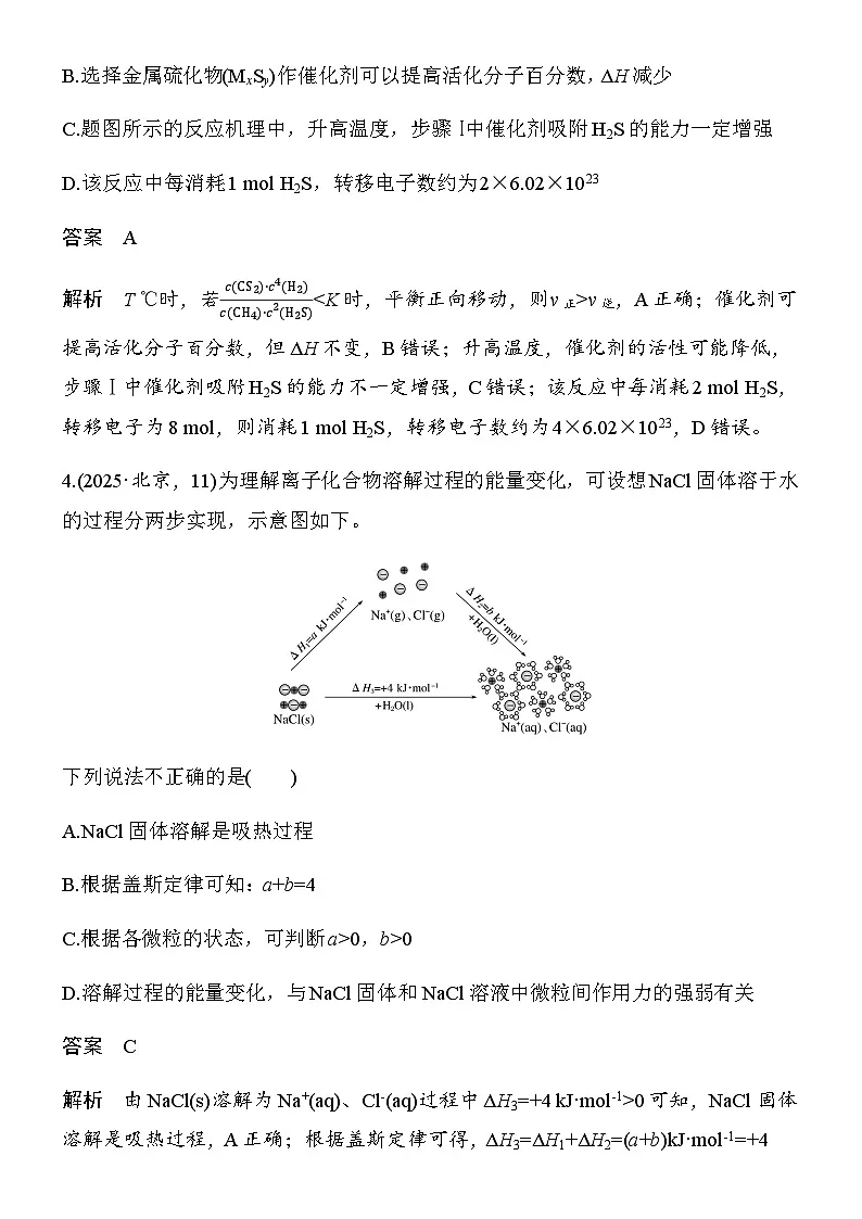 专题五 第16练 反应历程与催化机理第3页