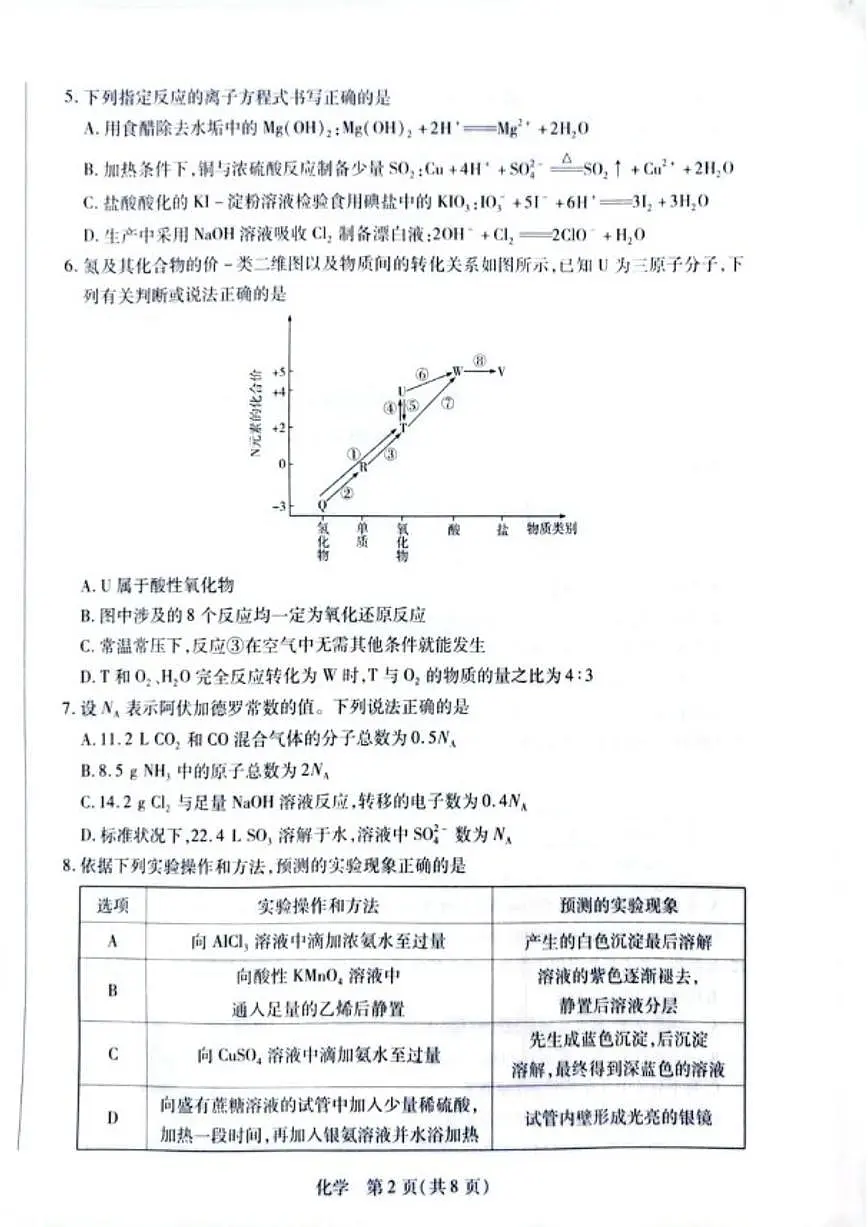 2025-2026学年海南省多校联考高三上学期1月期末考试化学试题(含答案)第2页