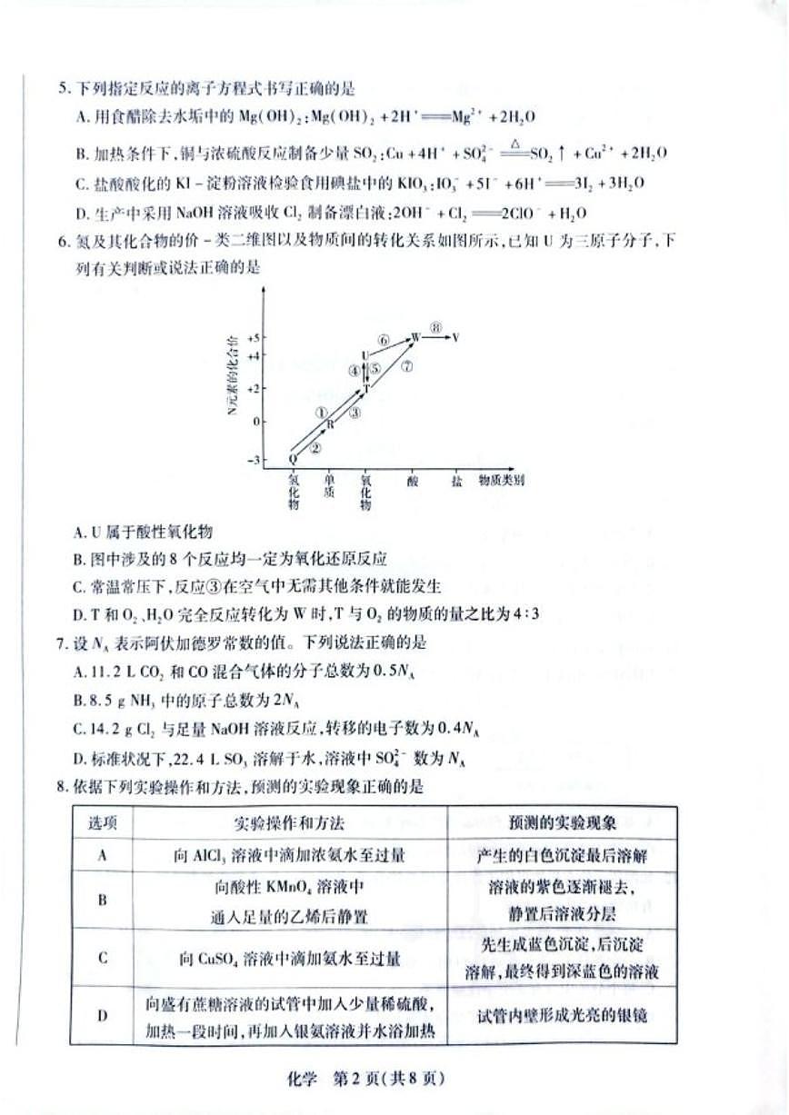 2025-2026学年海南省多校联考高三上学期1月期末考试化学试题(含答案)第2页