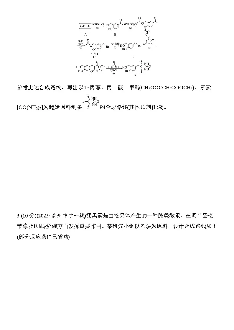 第42练 有机合成路线的设计(B)(学生版)第2页