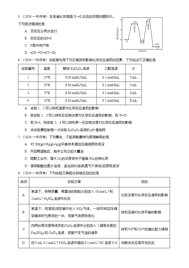 2024-2025广州市荔湾区第一中学高二上学期10月月考化学试卷(题目版)-A4第2页