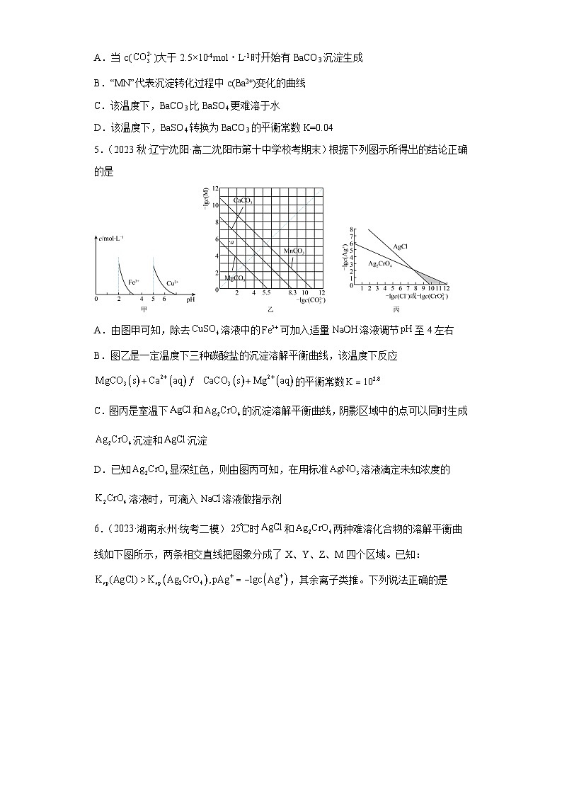 高考化学二轮复习核心考点讲与练专题十六 沉淀溶解平衡(专练)(原卷版)第3页
