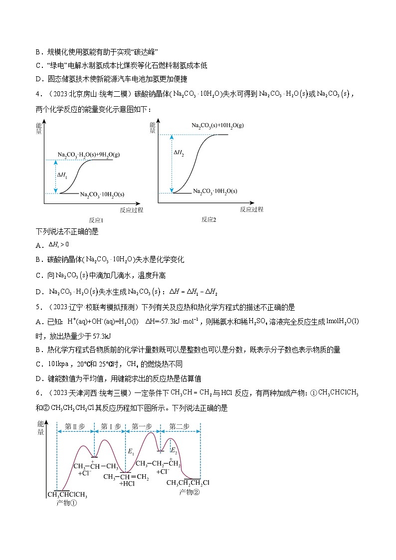 高考化学一轮复习考点讲练测第21讲 化学反应的热效应(练习)(原卷版)第2页