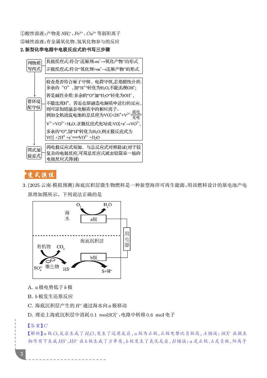 新型电化学装置分析 (全国通用)(解析版)第3页