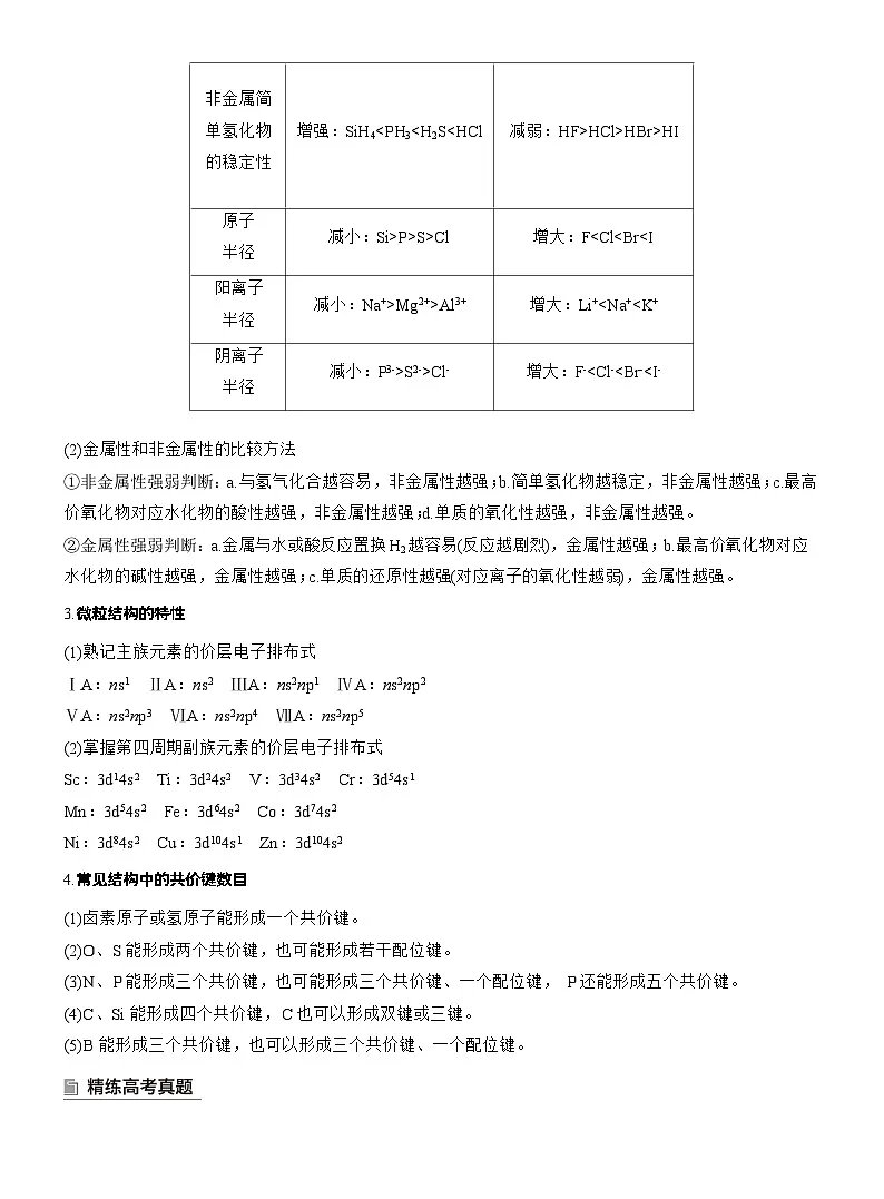 2026高三二轮专题复习化学习题_专题三 选择题专攻3 元素“位—构—性”关系的分析应用(含解析)第2页