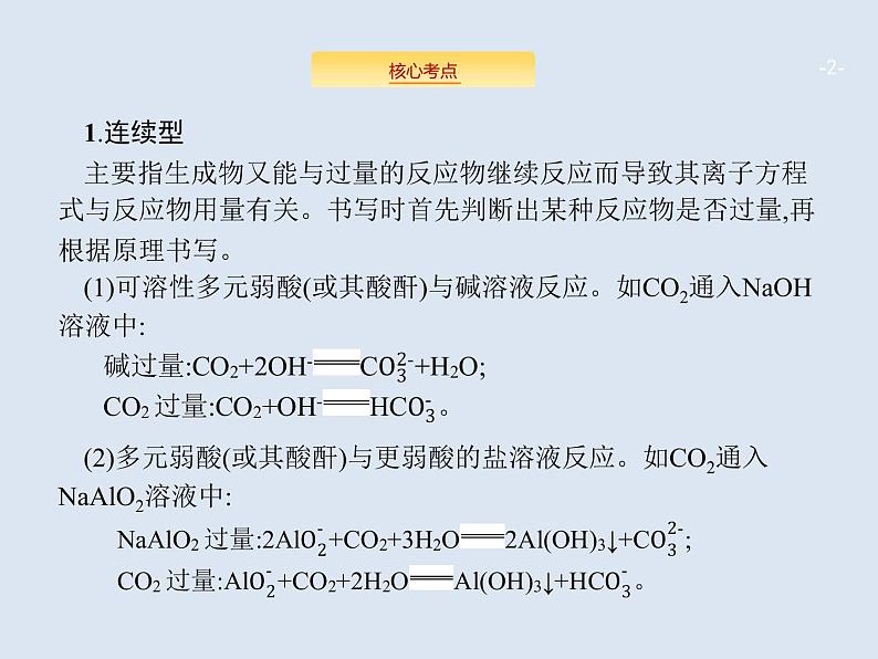 2020版高考化学人教版大一轮课件:高考提分微课(3)与量有关的离子方程式的书写02