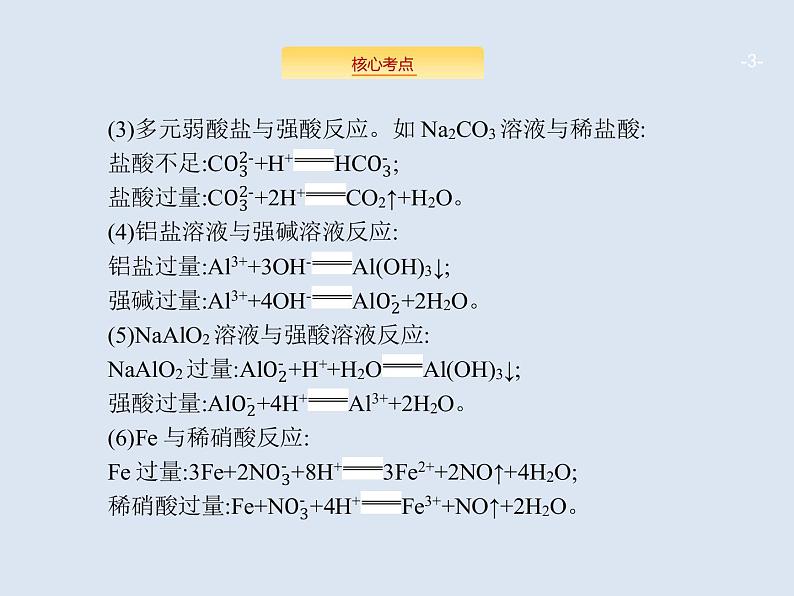 2020版高考化学人教版大一轮课件:高考提分微课(3)与量有关的离子方程式的书写03