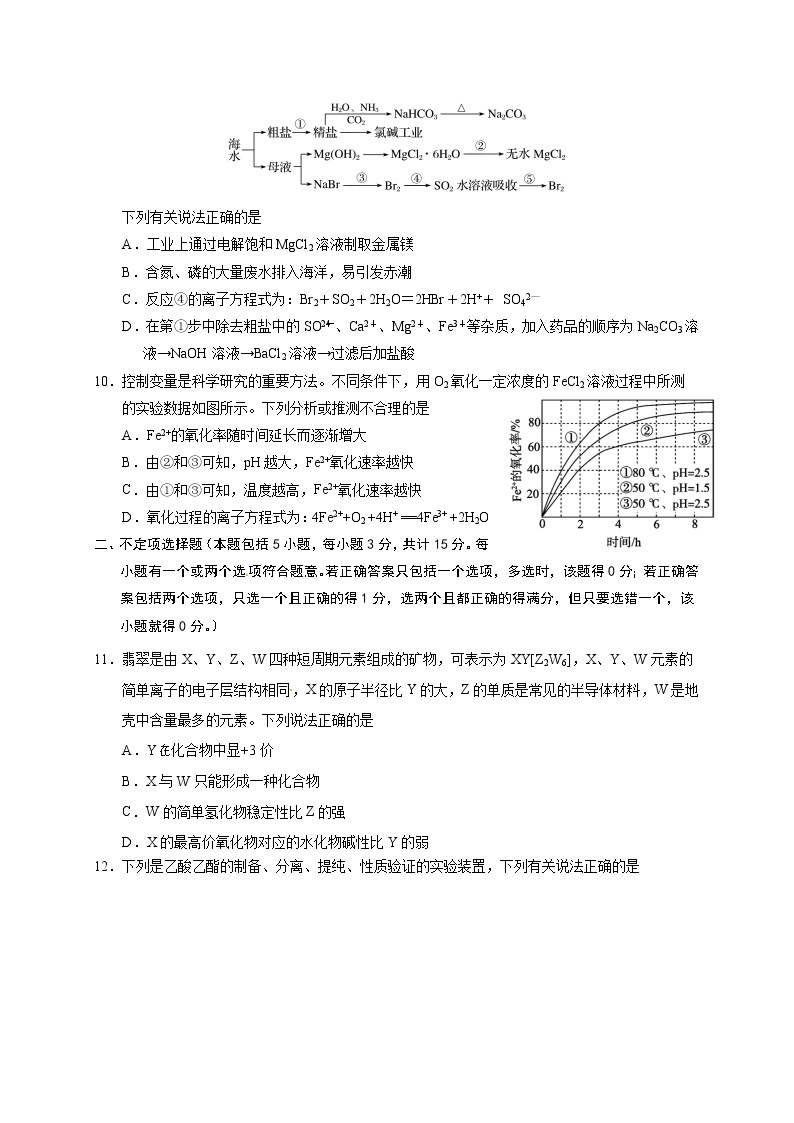 江苏省海安高级中学2019-2020学年高一5月月考化学试题03