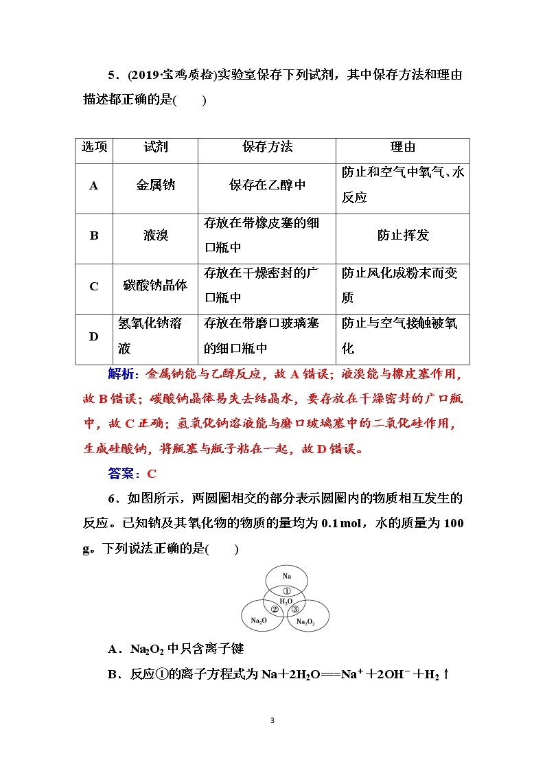 2020届高考化学总复习——第三章 课时跟踪练(八)03