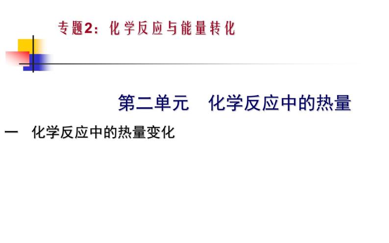 苏教版高中化学必修二 2-2 化学反应中的热量 课件01