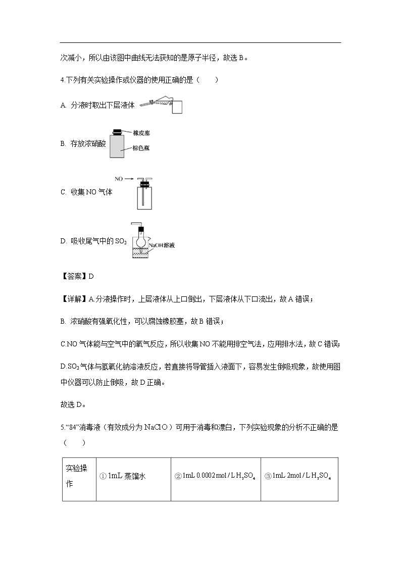 湖北省名师联盟2020届高三上学期第二次月考化学化学精编仿真金卷（解析版）03