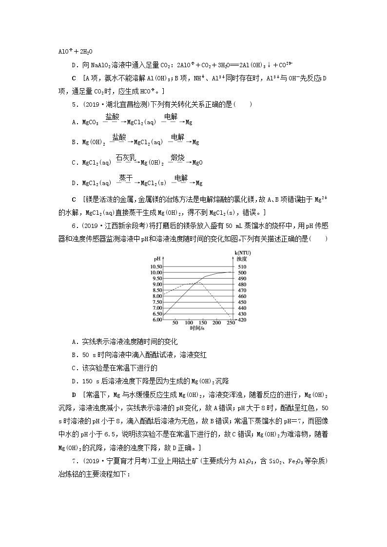 （全国版）2021高考化学一轮复习课时作业10镁、铝及其重要化合物（含解析） 练习02