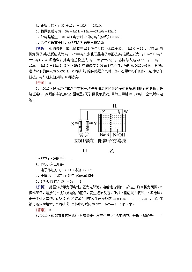 2020版高考化学二轮复习专题强化训练6电化学（含解析）03