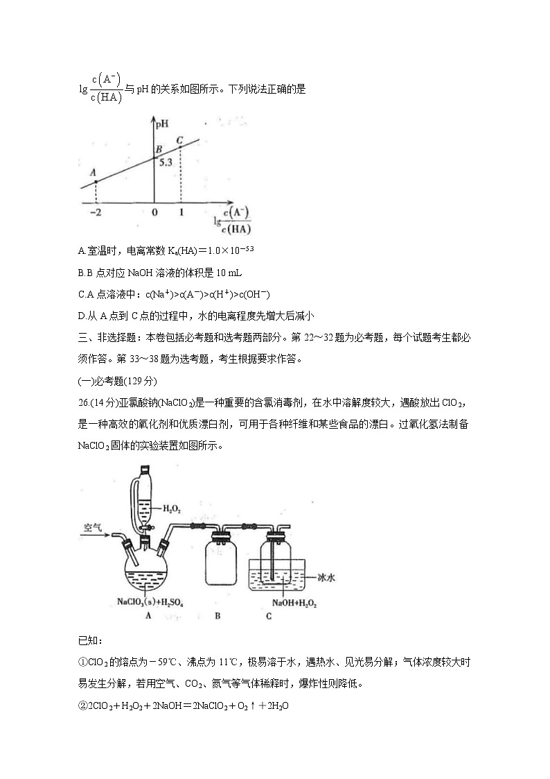 山西省太原市2020届高三年级模拟(一) 化学 试卷03