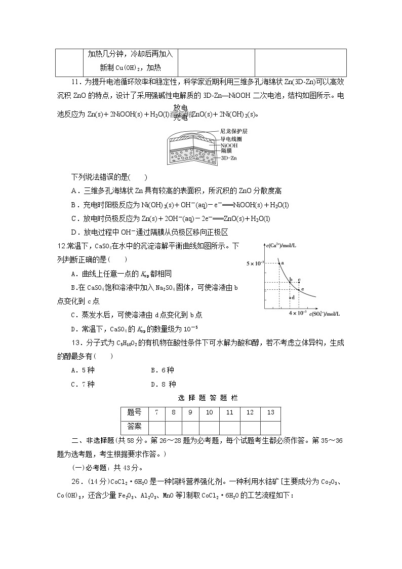 广东省清远市方圆培训学校2020届高三化学模拟试题精练（二）02