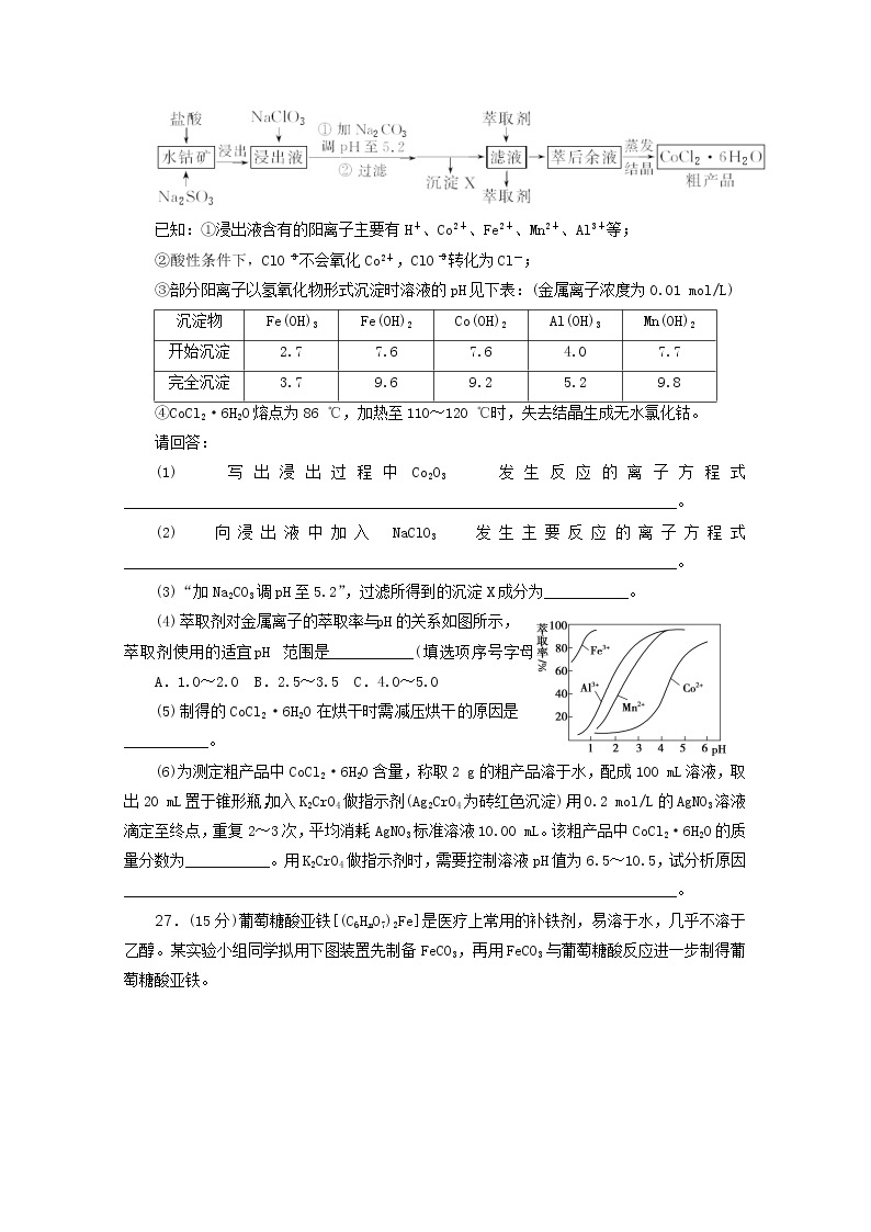 广东省清远市方圆培训学校2020届高三化学模拟试题精练（二）03