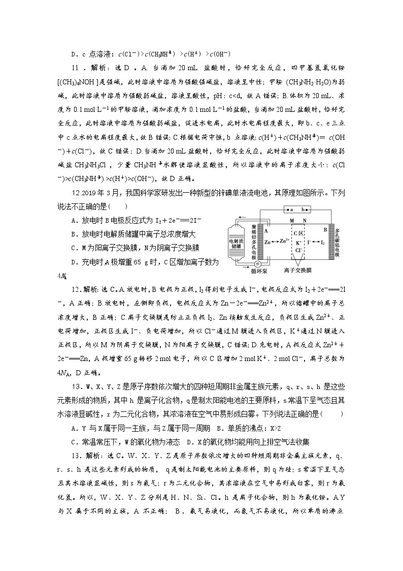 广东省清远市方圆培训学校2020届高三化学模拟试题精练（十二）03