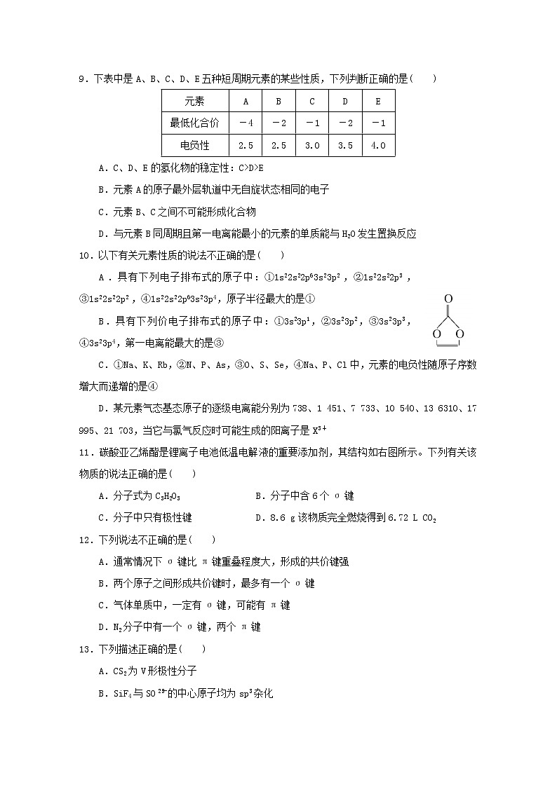 2018-2019學年四川省射洪縣射洪中學高二上學期第一次月考化學試題 Word版第3頁