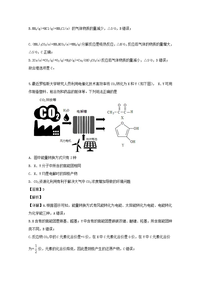 2018-2019学年江苏省盐城市高二下学期期末考试化学试题 解析版03