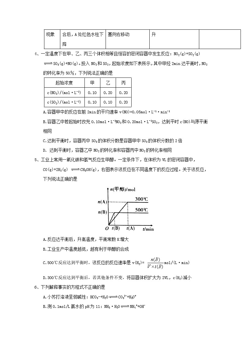 2017-2018学年湖北省天门市、仙桃市、潜江市高二下学期期末联考化学试题 Word版02