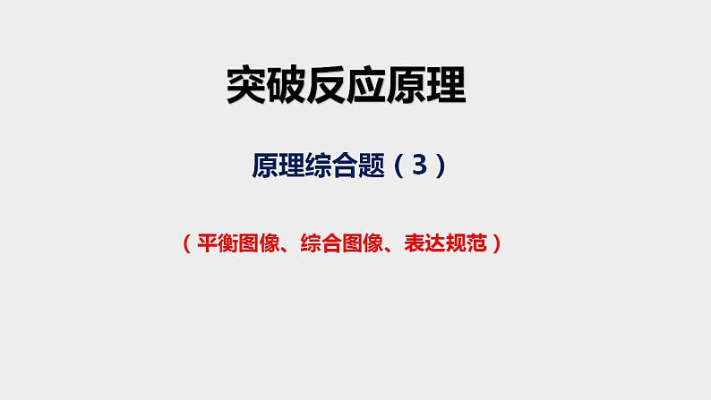 突破07 反应原理综合题(课件精讲)-备战2021年高考化学之突破反应原理题01