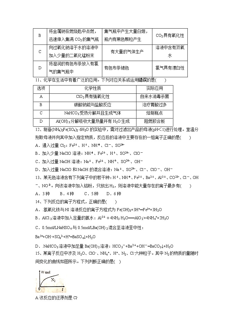 【化学】湖南省湘潭县一中、双峰一中、邵东一中、永州四中2018-2019学年高一下学期优生联考试题第3页