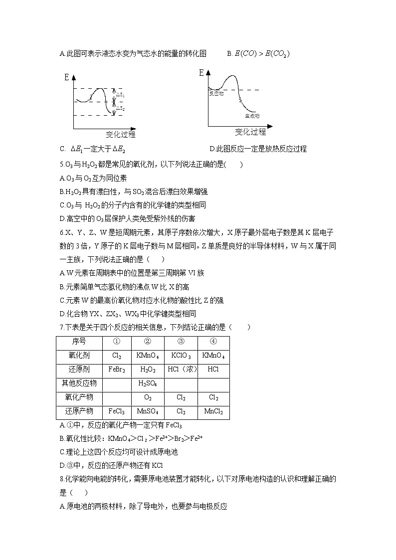 【化学】江西省万年中学2018-2019高一下学期期中考试试卷02