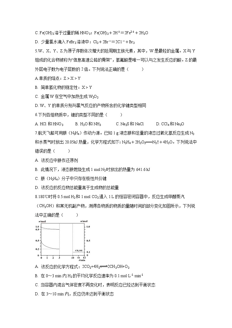 【化学】四川省泸州市泸县第二中学2018-2019学年高一下学期期末模拟试题第2页