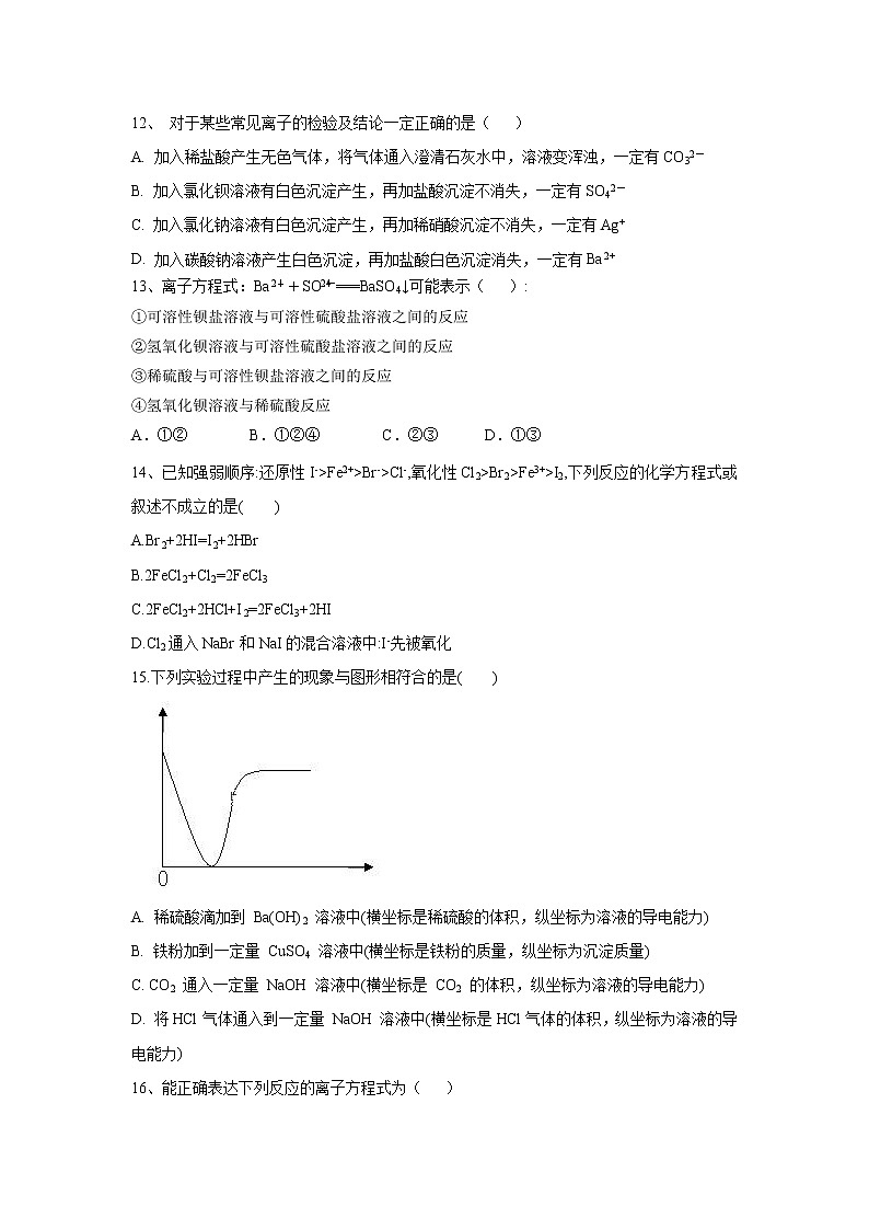 【化学】辽宁省六校协作体2019-2020学年高一10月月考试卷03