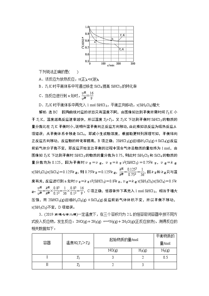 2020届二轮复习 化学平衡及相关计算 作业(江苏专用) 练习02