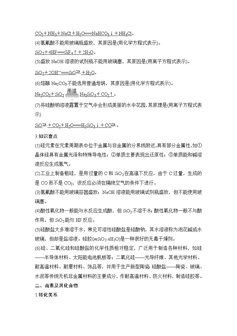 2020届二轮复习 常见非金属元素单质及其化合物 学案(全国通用)第2页